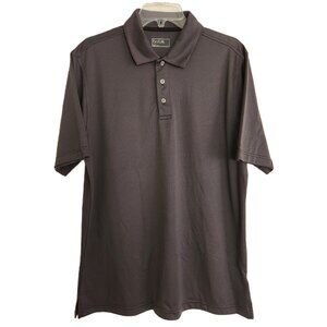Bollé Men’s Polo Shirt Dark GreyTextured Knit Large